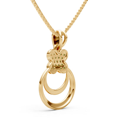 Four-Leaf Clover Bloom Pendant