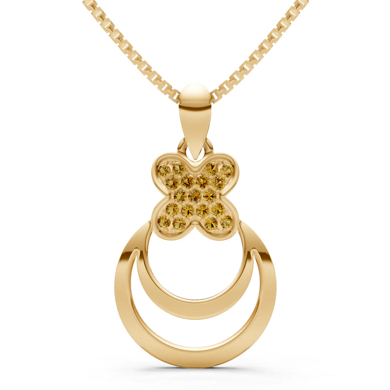 Four-Leaf Clover Bloom Pendant