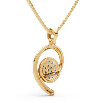 Swiss Blue Topaz Aria Gemstone Pendant