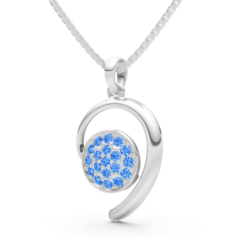 Swiss Blue Topaz Aria Gemstone Pendant