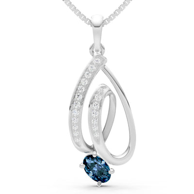 Gemstone Teardrop Oval Shape Pendant