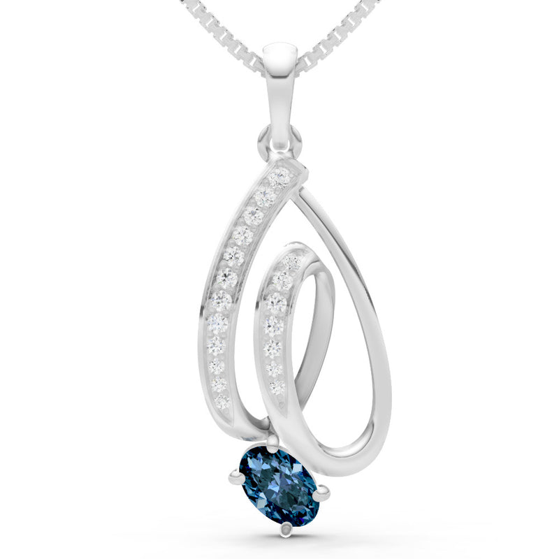 Gemstone Teardrop Oval Shape Pendant