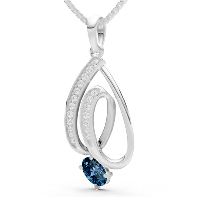 Gemstone Teardrop Oval Shape Pendant