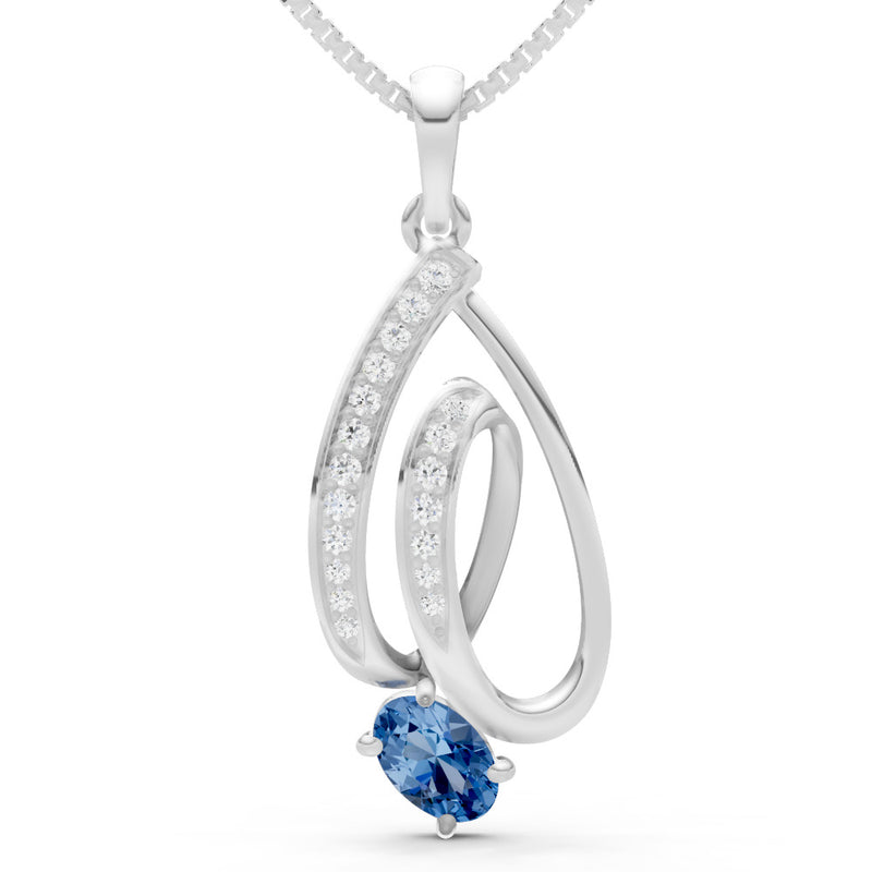 Gemstone Teardrop Oval Shape Pendant