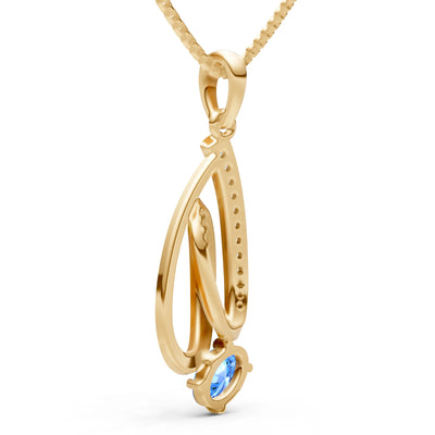 Gemstone Teardrop Oval Shape Pendant