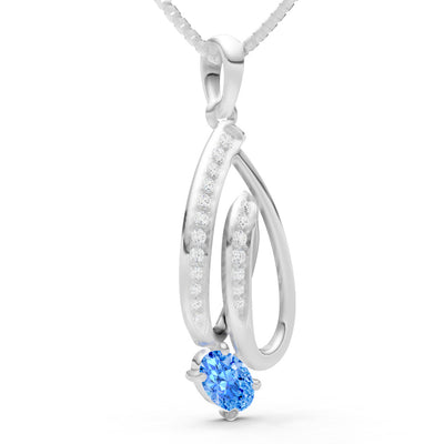 Gemstone Teardrop Oval Shape Pendant