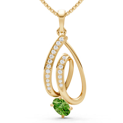 Gemstone Teardrop Oval Shape Pendant