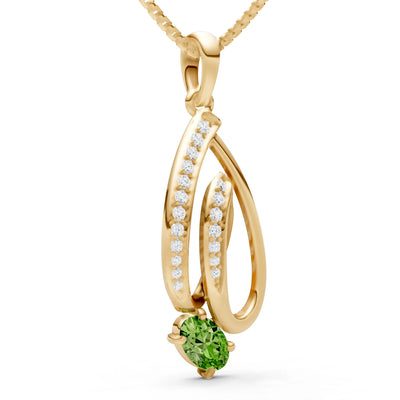 Gemstone Teardrop Oval Shape Pendant