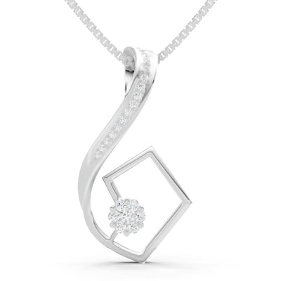 Geometric Floral Stone Pendant