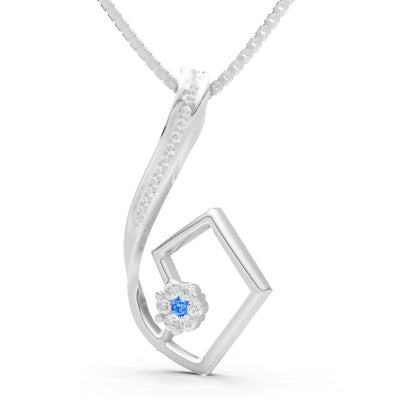 Geometric Floral Stone Pendant