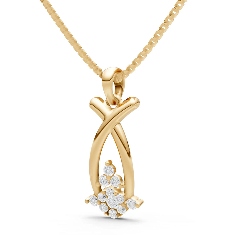 Abstract Wishbone Accent Pendant