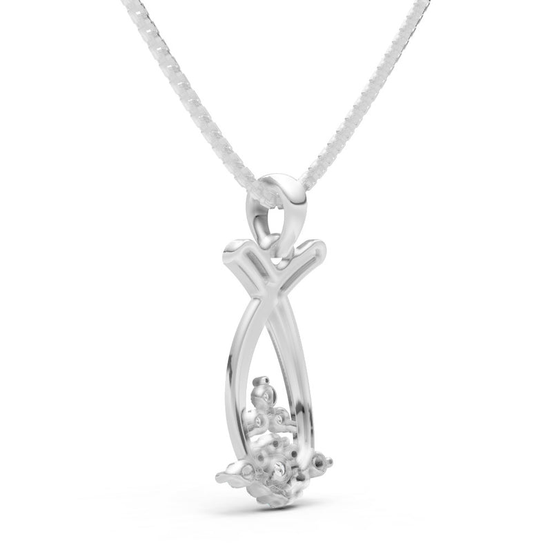 Abstract Wishbone Accent Pendant