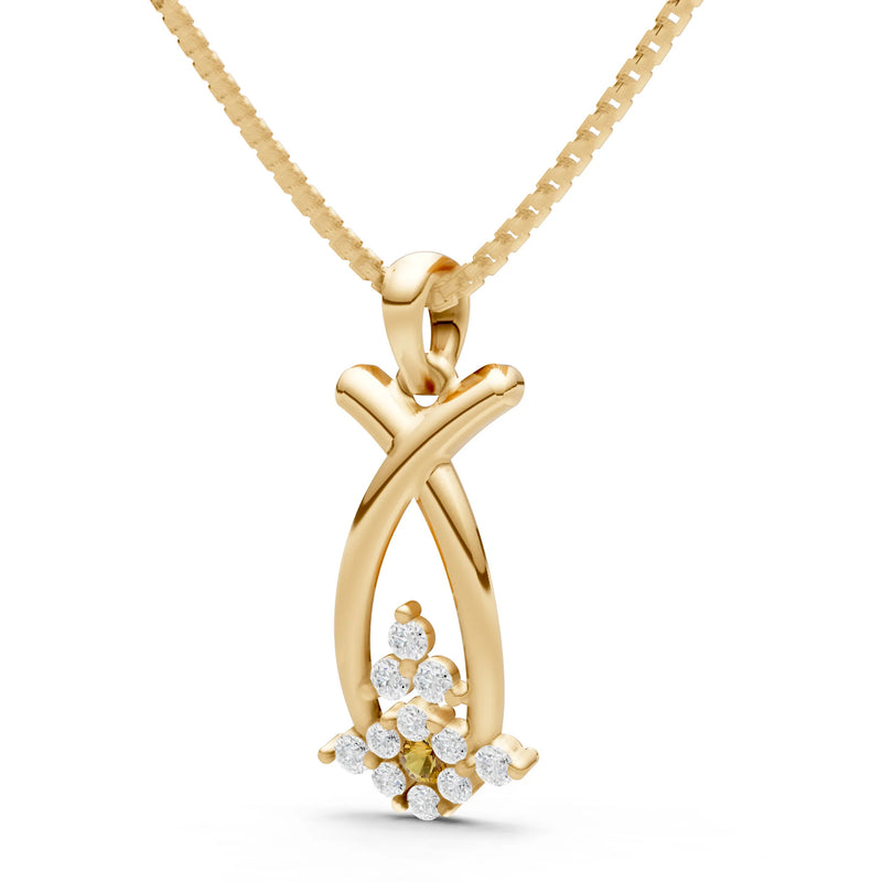 Abstract Wishbone Accent Pendant