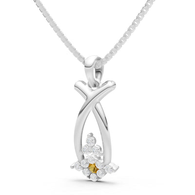 Abstract Wishbone Accent Pendant