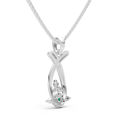 Abstract Wishbone Accent Pendant