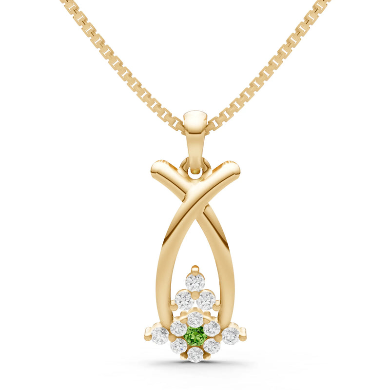 Abstract Wishbone Accent Pendant