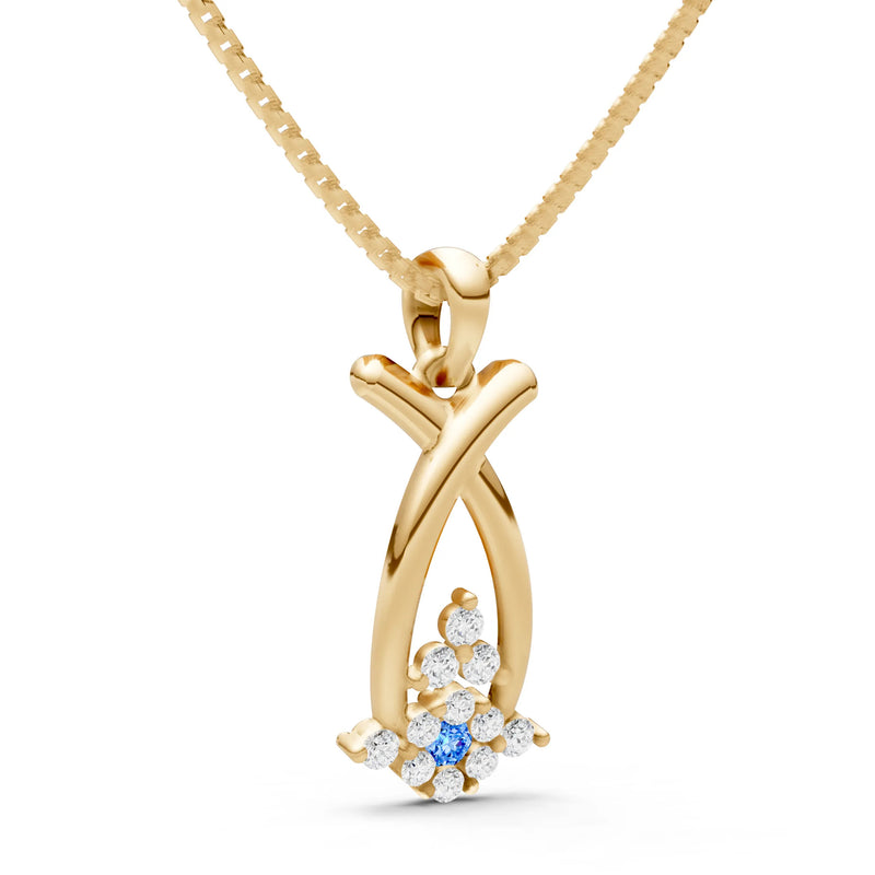 Abstract Wishbone Accent Pendant