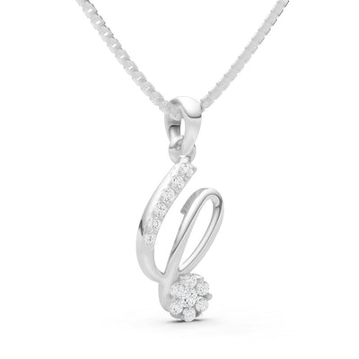 Cursive Swirl Flower Cluster Pendant