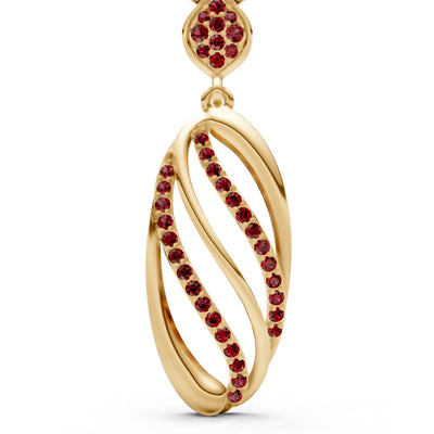 Oval Abstract Pave Pendant