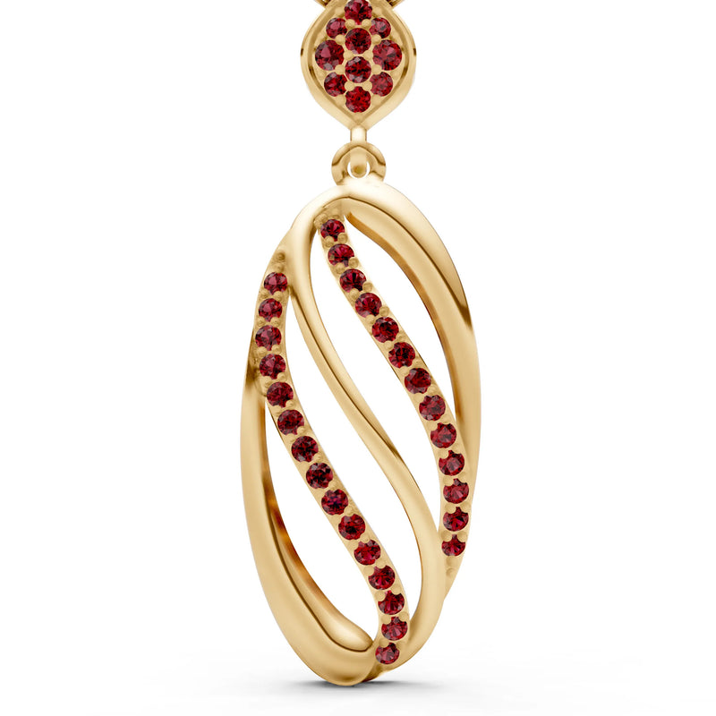 Oval Abstract Pave Pendant