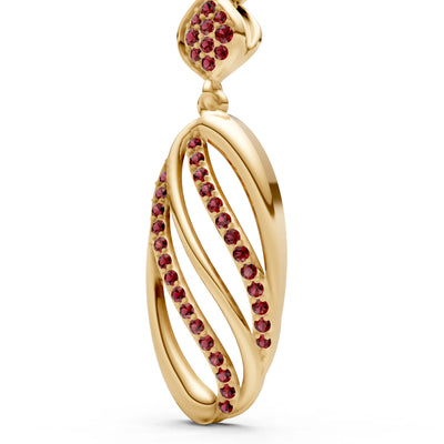 Oval Abstract Pave Pendant