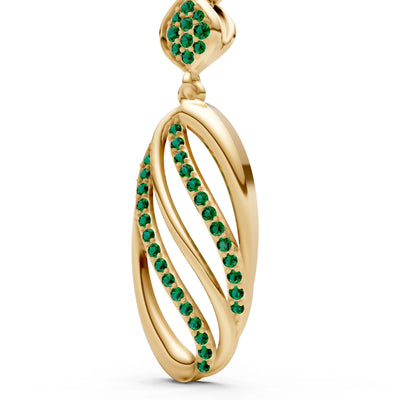 Oval Abstract Pave Pendant