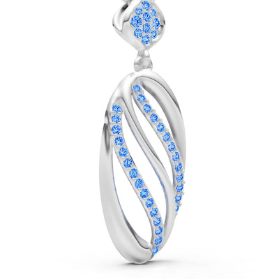 Oval Abstract Pave Pendant