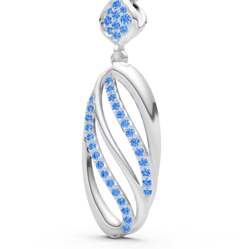 Oval Abstract Pave Pendant