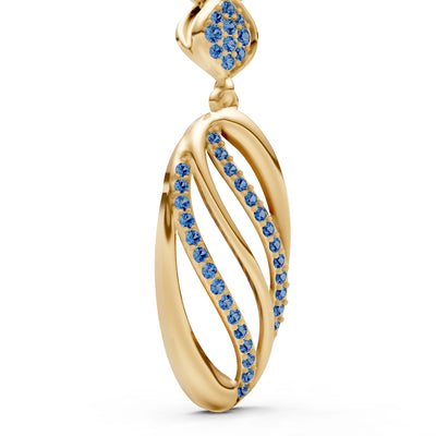 Oval Abstract Pave Pendant