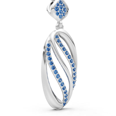 Oval Abstract Pave Pendant