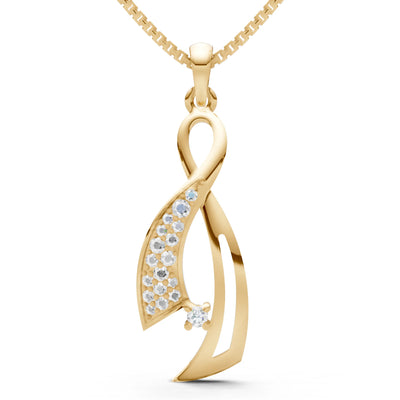 Infinity Ribbon Pave Pendant