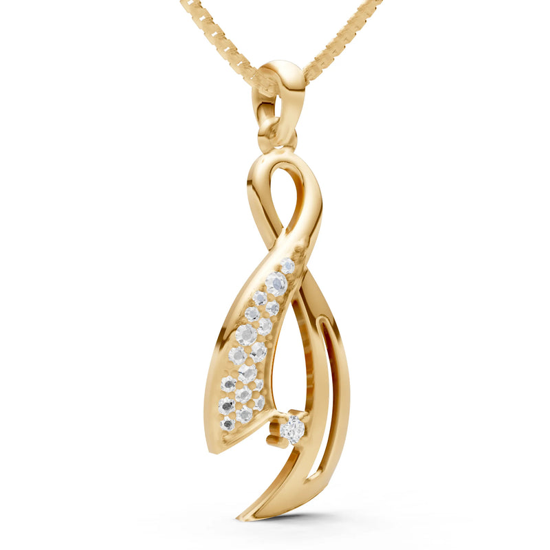 Infinity Ribbon Pave Pendant