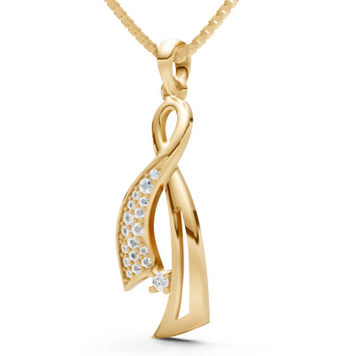 Diamond Infinity Ribbon Pave Pendant