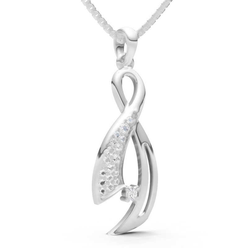 Infinity Ribbon Pave Pendant