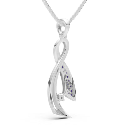 Infinity Ribbon Pave Pendant