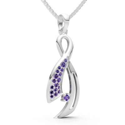 Infinity Ribbon Pave Pendant