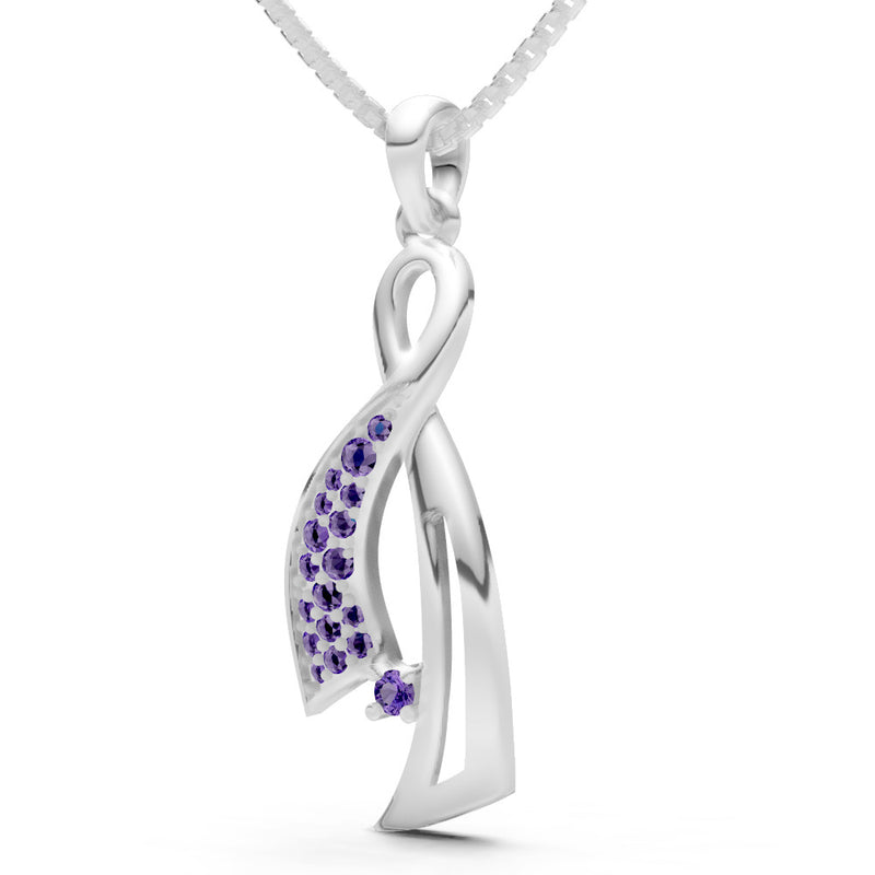 Infinity Ribbon Pave Pendant