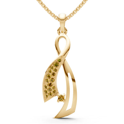 Infinity Ribbon Pave Pendant