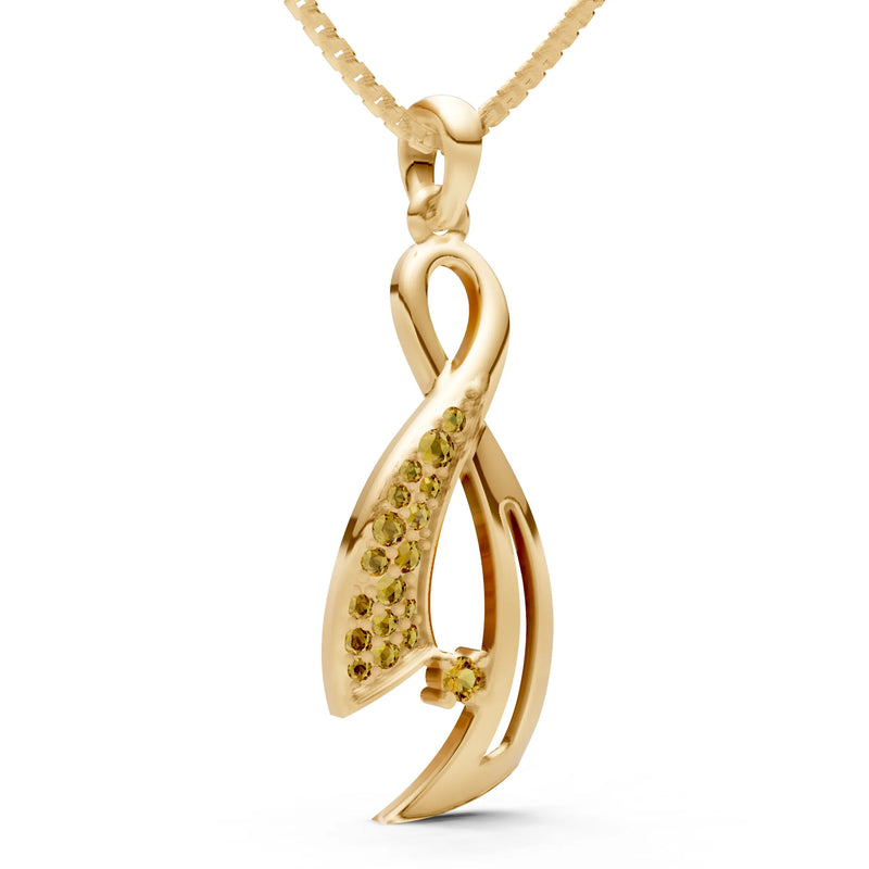 Infinity Ribbon Pave Pendant