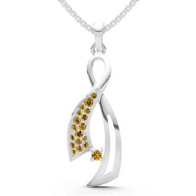 Infinity Ribbon Pave Pendant