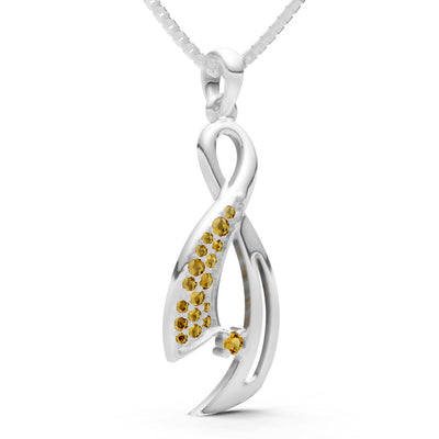 Infinity Ribbon Pave Pendant