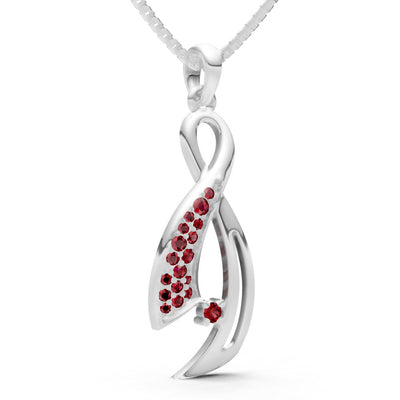 Infinity Ribbon Pave Pendant