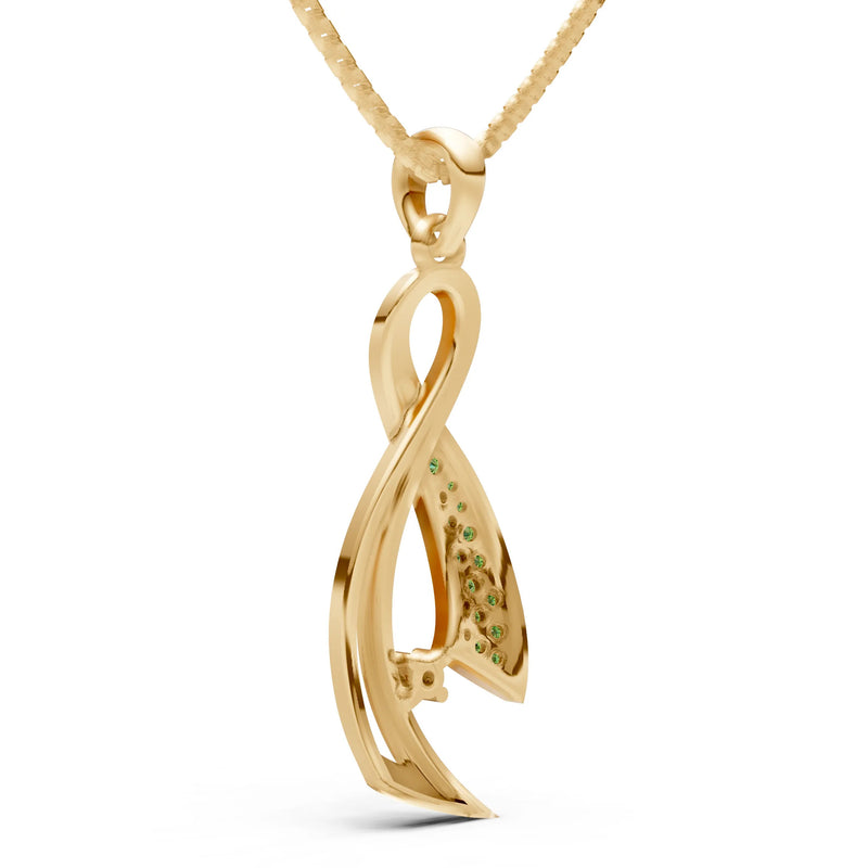 Infinity Ribbon Pave Pendant