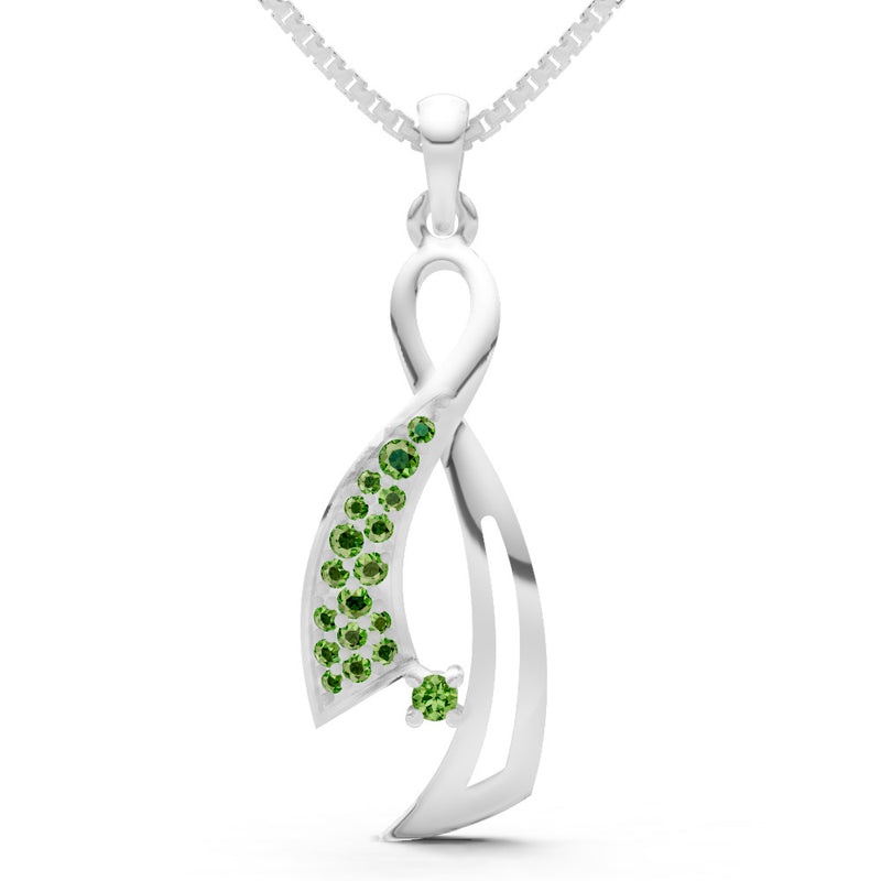 Infinity Ribbon Pave Pendant