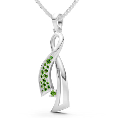 Infinity Ribbon Pave Pendant
