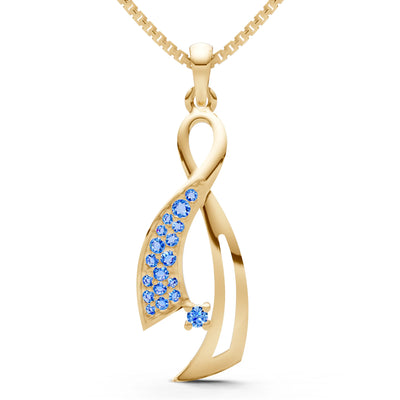 Infinity Ribbon Pave Pendant