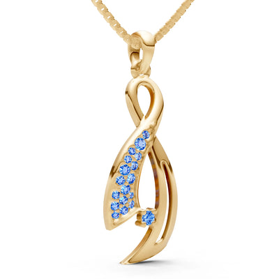 Infinity Ribbon Pave Pendant