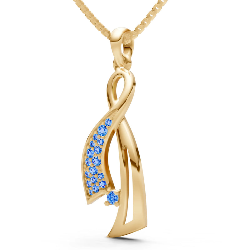 Infinity Ribbon Pave Pendant