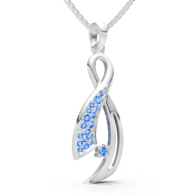 Infinity Ribbon Pave Pendant
