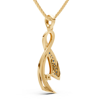 Infinity Ribbon Pave Pendant